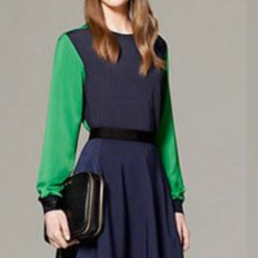 Phillip Lim x Target Green/Blue Pullover Blouse